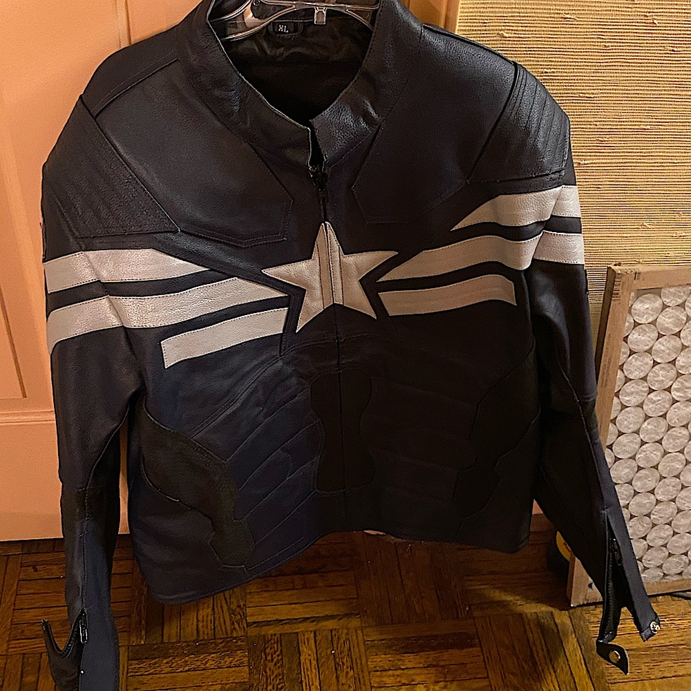 Captain America Stealth Motorcycle Jacket XL EUC